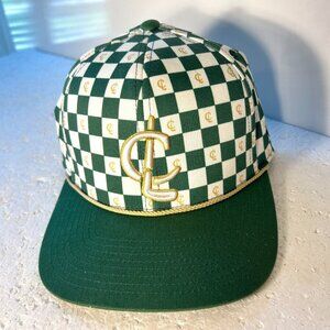Liv Golf 110 OSFA NWOT Green check Embroidered Cap Sport Resort Streetwear
